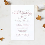 Elegant Dusty Rose Calligraphy Wedding Ceremony<br><div class="desc">Elegant dusty rose / mauve pink and white wedding ceremony programs include a flourished monogram with vintage calligraphy script and scroll design accents.  Personalize the custom text for your bridal party,  ceremony information,  and thank you message. Note: these text weight paper programs arrive flat and require folding to assemble.</div>