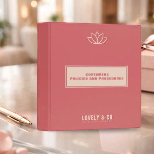 Elegant Dusty Rose & Ivory Salon Binder