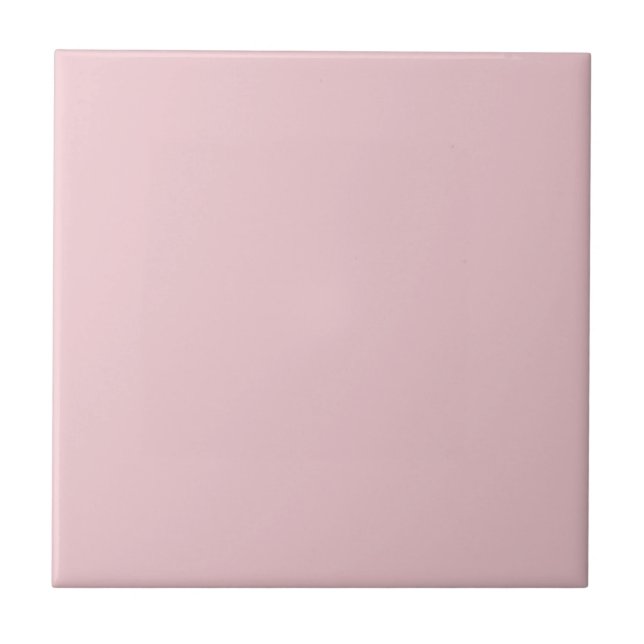 Elegant Dusty Rose Pink Plain Solid Colour Bedroom Tile (Front)