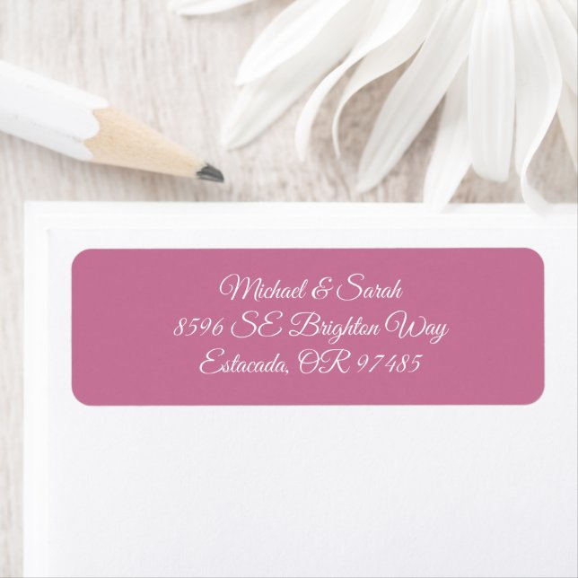 Elegant Dusty Rose Pink Return Address (Insitu)