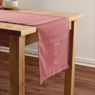 Elegant Dusty Rose Pink Wedding Table Runner