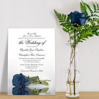 Elegant Dusty Steel Blue Gray Rose Formal Wedding