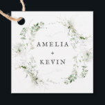 Elegant Earthy Greenery Personalized Names Date Favour Tags<br><div class="desc">Completely customizable,  this design features elegant greenery that frames your details. Perfect for any beautiful event. This is part of my collection called "Earthy Greenery." Thank you for your support and interest in my design(s),  and be sure to visit my shop to see more of my designs.</div>