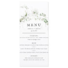 Elegant Earthy Greenery Watercolor Wedding Menu