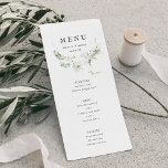 Elegant Earthy Greenery Watercolor Wedding Menu<br><div class="desc">Beautiful and delicate watercolor greenery adorns this elegant menu that is completely customizable.The reverse side features more greenery and room to add any additional details if needed. Perfect for any beautiful event. This is part of my collection called "Earthy Greenery."</div>