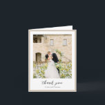Elegant Earthy Neutral Photo Modern Wedding Thank You Card<br><div class="desc">Modern wedding thank you cards featuring a clean design with serif and script fonts.</div>