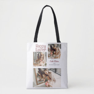 Elegant Easter Blessings Easter Eggs Family photo Tote Bag