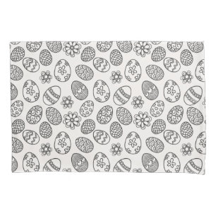 Elegant Easter Eggs Floral Pattern Pillowcase