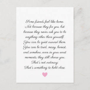 Elegant Easy Friendship Postcard