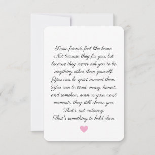 Elegant Easy Friendship Thank You Card