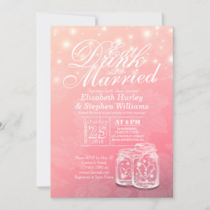 Elegant EAT Boire & Etre Marié Mariage Invitations