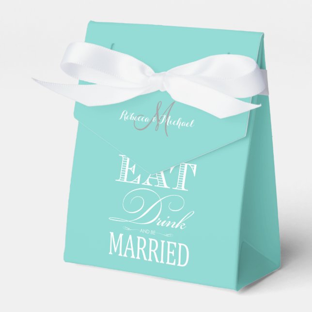 Elegant Eat, Drink and be Married Favor Box (Front Side)