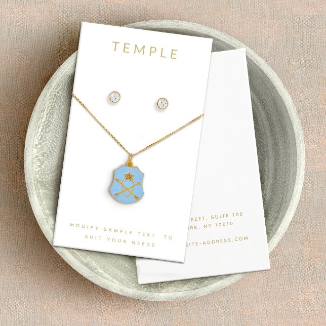 Élégant écran de collier d'oreille blanc moderne (Créateur téléchargé)