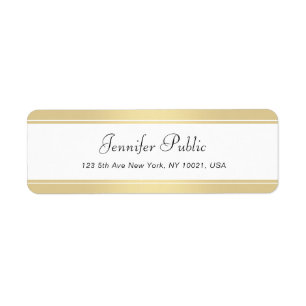 Élégant écriture manuscrite or blanc moderne