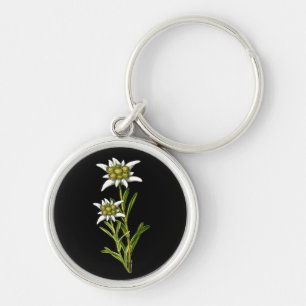 Elegant Edelweiss Flowers Key Chain