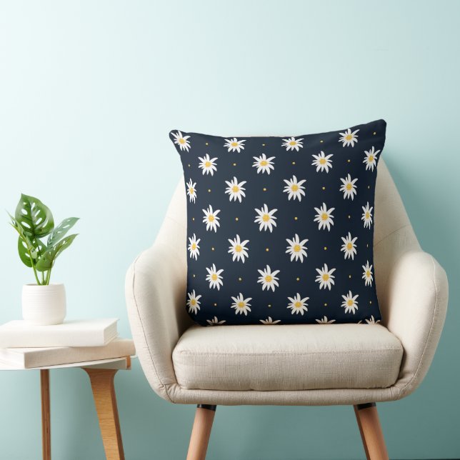 Elegant Edelweiss Throw Pillow (Chair)