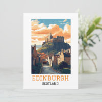 Elegant Edinburgh Scotland Castle Vintage Travel
