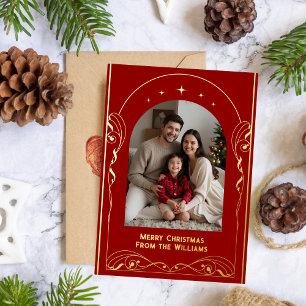 Elegant Editable Christmas Card Template Holiday