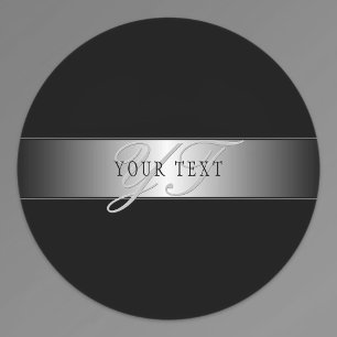 Elegant Editable Monogram Script Writing   Black