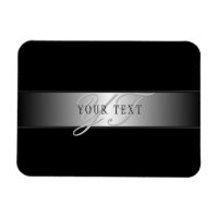 Elegant Editable Monogram Script Writing | Black