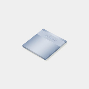 Elegant Editable Monogram Script Writing   Blue Post-it Notes