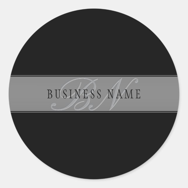 Elegant Editable Script Business Name/other Text Classic Round Sticker (Front)