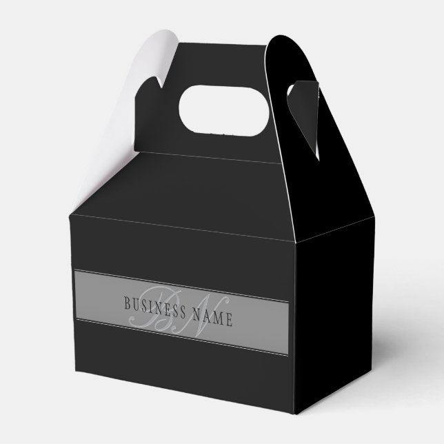 Elegant Editable Script Business Name/other Text Favor Box (Front Side)