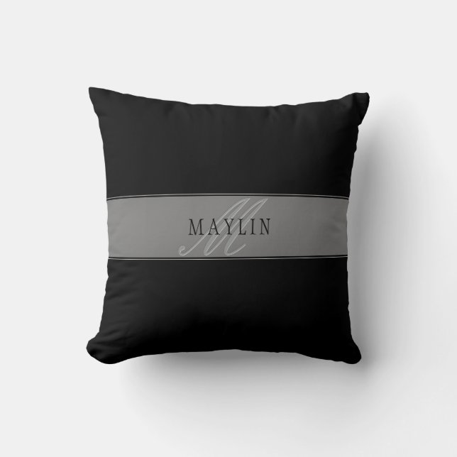 Elegant Editable Script Business Name/other Text Throw Pillow (Front)