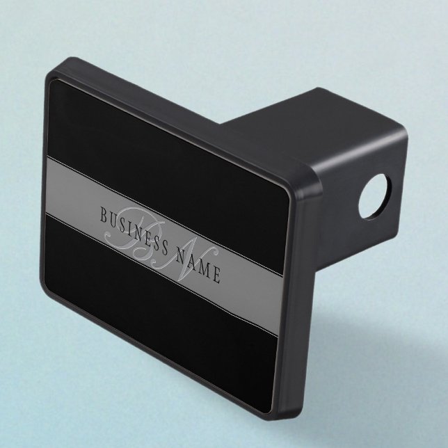 Elegant Editable Script Business Name/other Text Trailer Hitch Cover (Creator Uploaded)