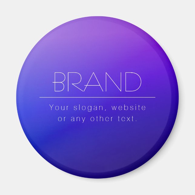 Elegant Editable Text & Modern Fading Purple Colou Magnet (Front)