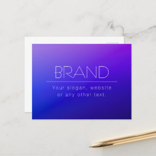 Elegant Editable Text & Modern Fading Purple Colou Postcard