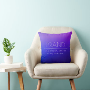 Elegant Editable Text & Modern Fading Purple Colou Throw Pillow