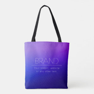 Elegant Editable Text & Modern Fading Purple Colou Tote Bag