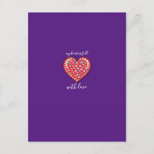 Elegant Editibale Simple Heart Design Postcard