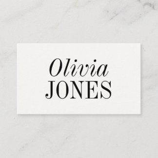 Elegant Editorial Minimalist White QR Code Business Card