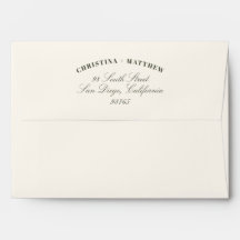 Elegant Editorial Newlywed Return Address