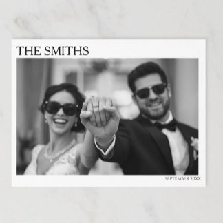 Elegant Editorial Wedding Elopement Post Card