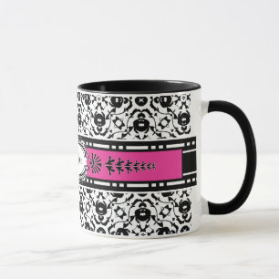 Elegant Edwardian Damask Add Your Name Mug