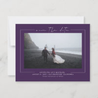 Elegant Eggplant Purple Save the Date Photo