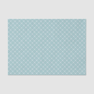 Elegant Eggshell Blue Trellis Pattern  Tissue Paper