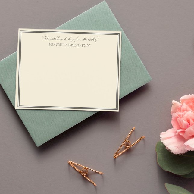 Elegant Eggshell Sent With Love & Hugs Card (Creator Uploaded)