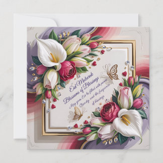 Elegant Eid Al Adha Greeting Card with White Calla