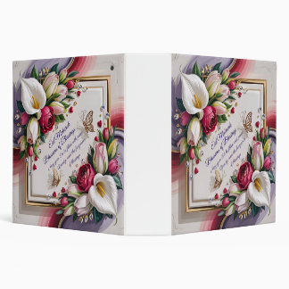Elegant Eid Al Adha Greeting Card with White Calla Binder