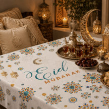 Elegant Eid Mubarak Calligraphy Moon Stars