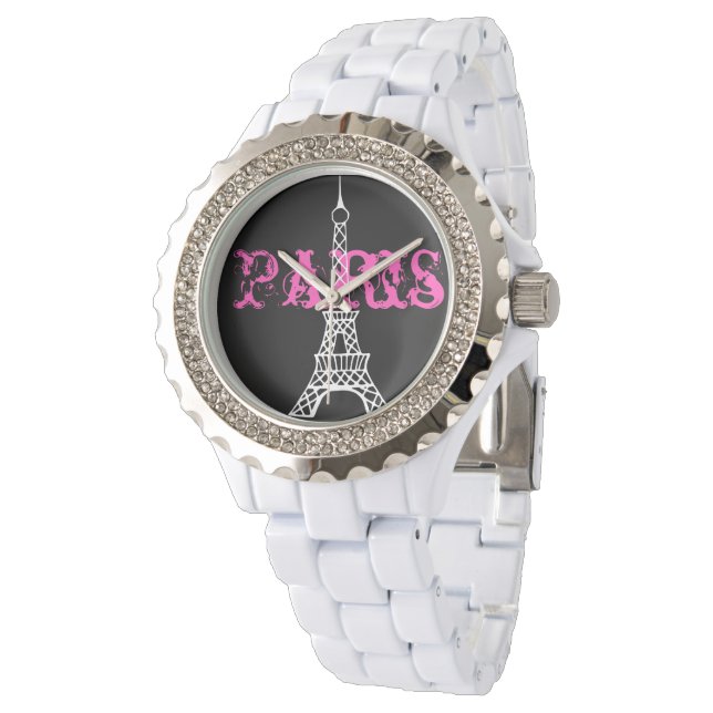 Elegant Eiffel Tower Paris Women's Watch (Angled)