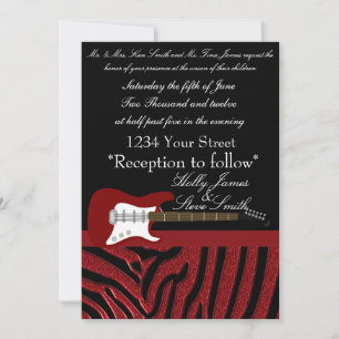 Elegant Electric Guitar Wedding Invitation