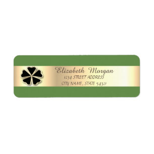 Élégant, Élégant, Vert, Gold Shamrock Adresse