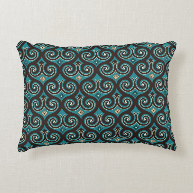Elegant element, arabesque seamless background orn accent pillow (Front)