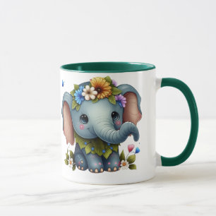 Elegant Elephant Design Cup