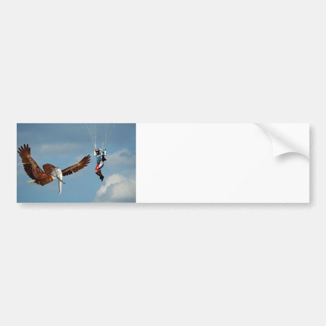 Elegant Elephant Eagle Bumper Sticker (Front)
